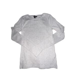 195 J.Crew Vintage Rib Long-Sleeve Tee Embellished White Size S